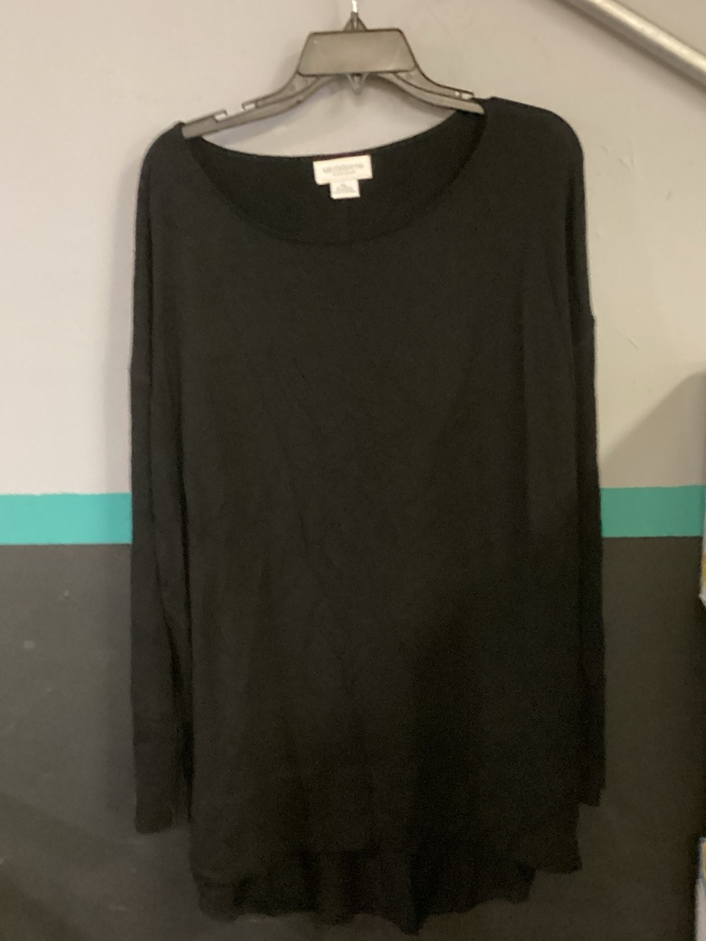 Eileen Fisher Black Scoop Neck Lightweight Tunic